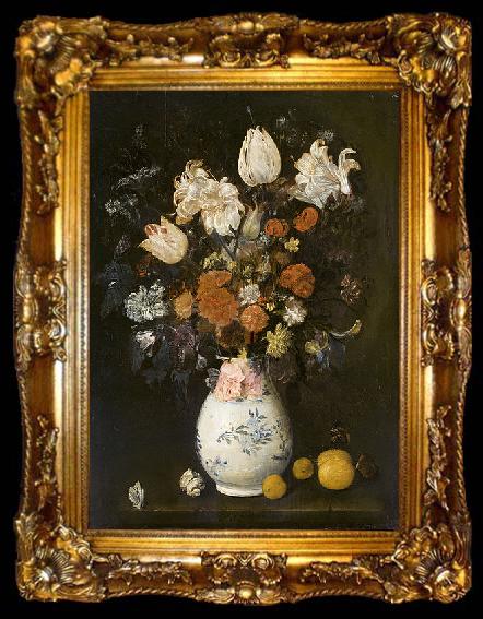 framed  Judith leyster Flowers in a vase, ta009-2